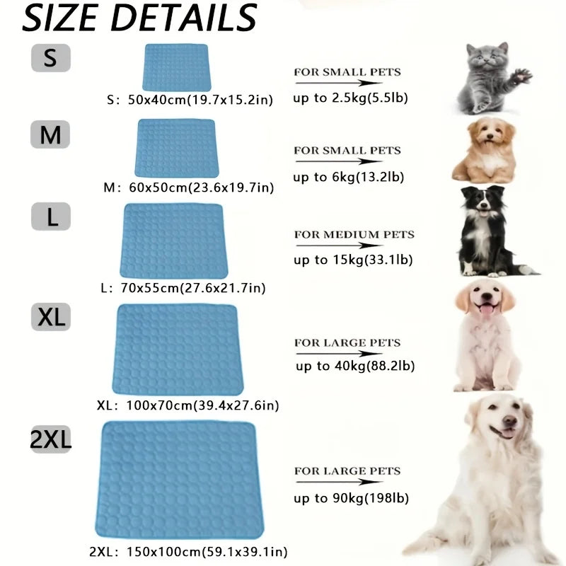 Pet Cooling Mat – Extra Large Summer Cooling Pad for Cats & Dogs