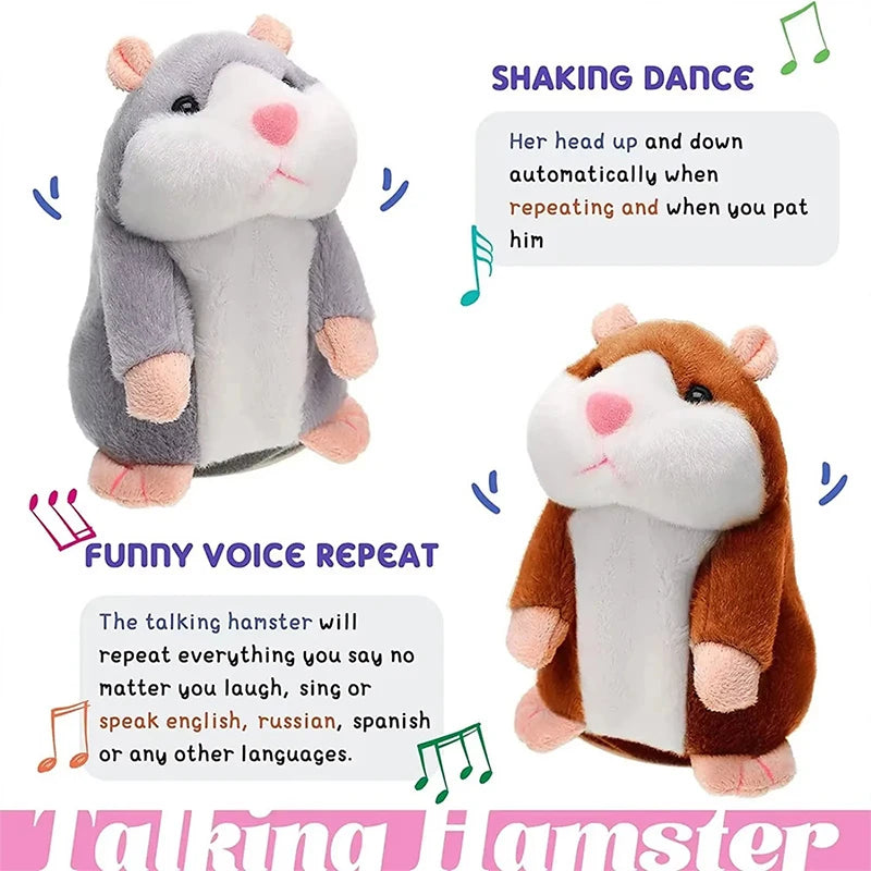 Talking Hamster Plush Toy – Interactive Repeating Stuffed Animal for Kids
