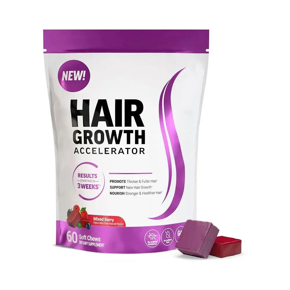 Biotin Collagen Hair Growth Gummies – 60 Pcs