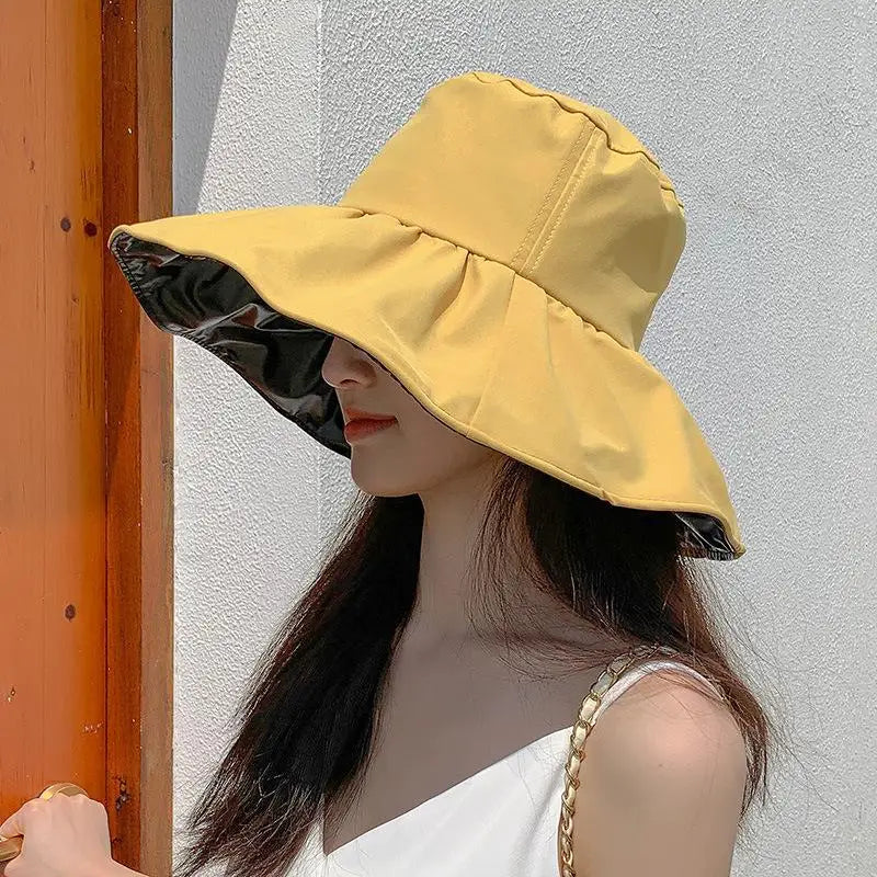 Sun Protection Hat Women Outdoor Solid Color, Lightweight & Stylish