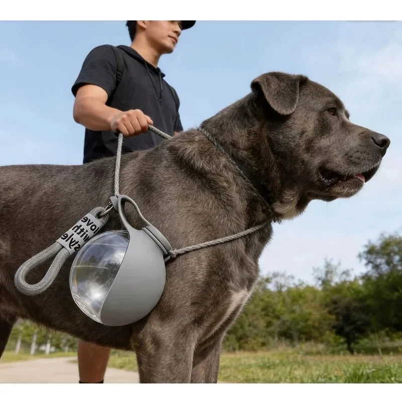 2-in-1 Dog Water Bottle with Collapsible Bowl – Perfect for Outdoor Adventures