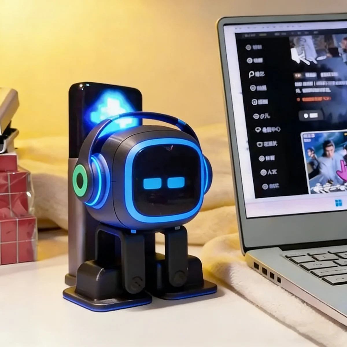 EMO AI Robot – Interactive Smart Desktop Companion with Dancing & Chat