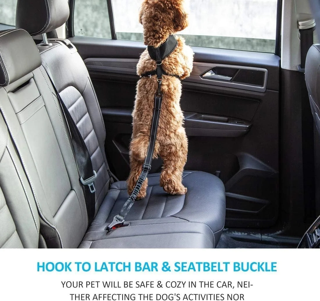 Dog Seat Belt for Car – Adjustable Safety Harness