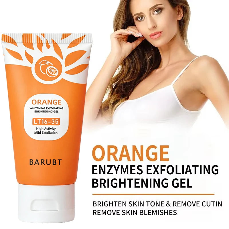 Orange Exfoliating Gel – Gentle Face & Body Scrub (50g)