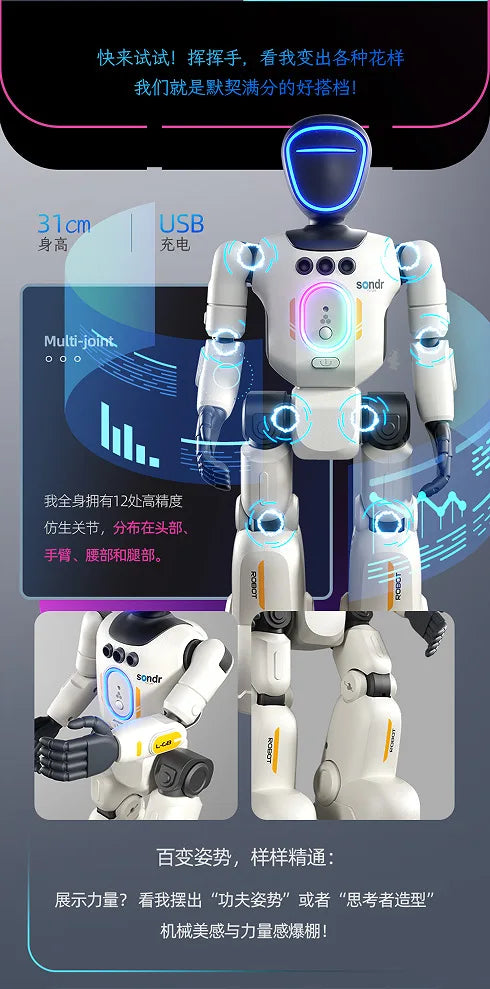 Yearoo Interactive Robot – AI Sensing Kids Companion Toy