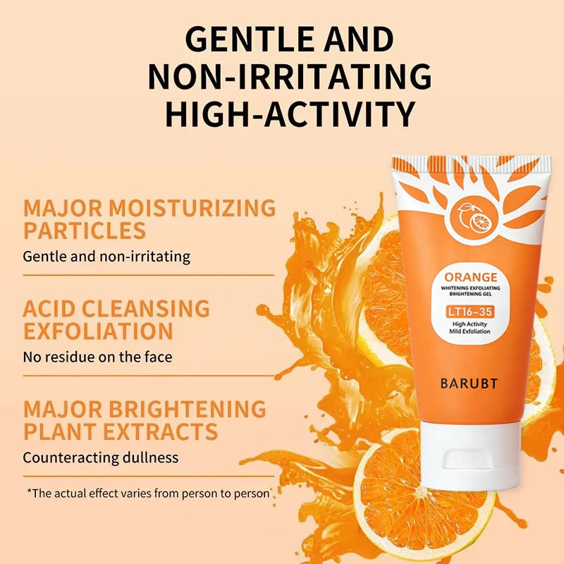 Orange Exfoliating Gel – Gentle Face & Body Scrub (50g)