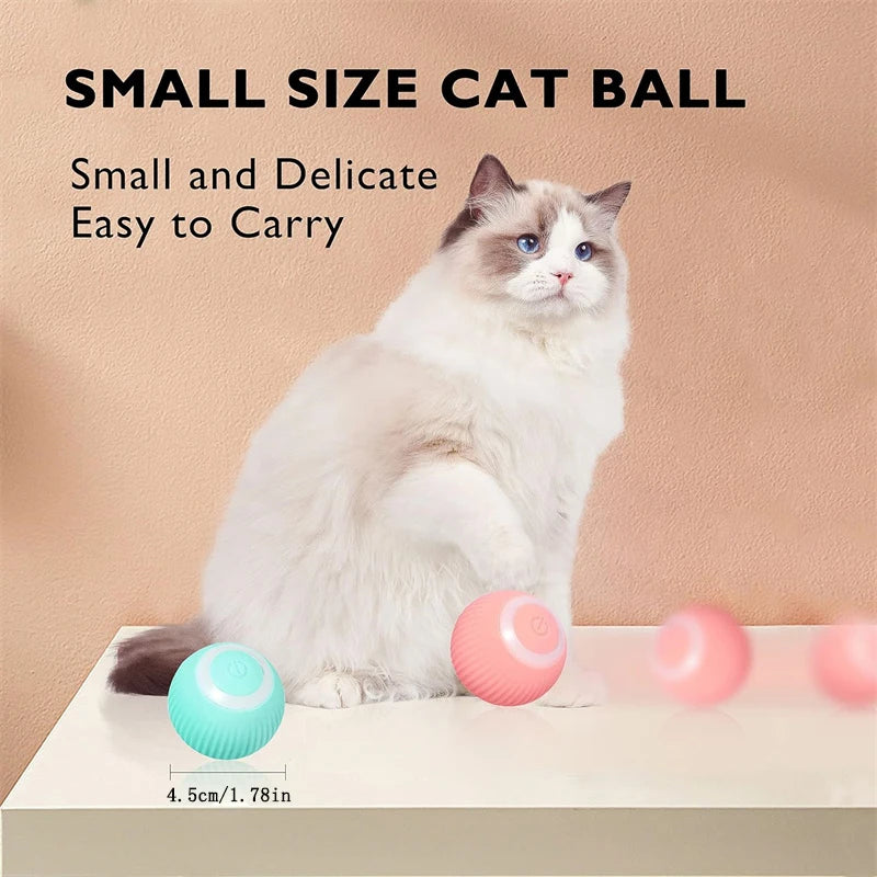 Smart Interactive Cat Toy Ball – USB Auto-Moving Bouncing Pet Toy