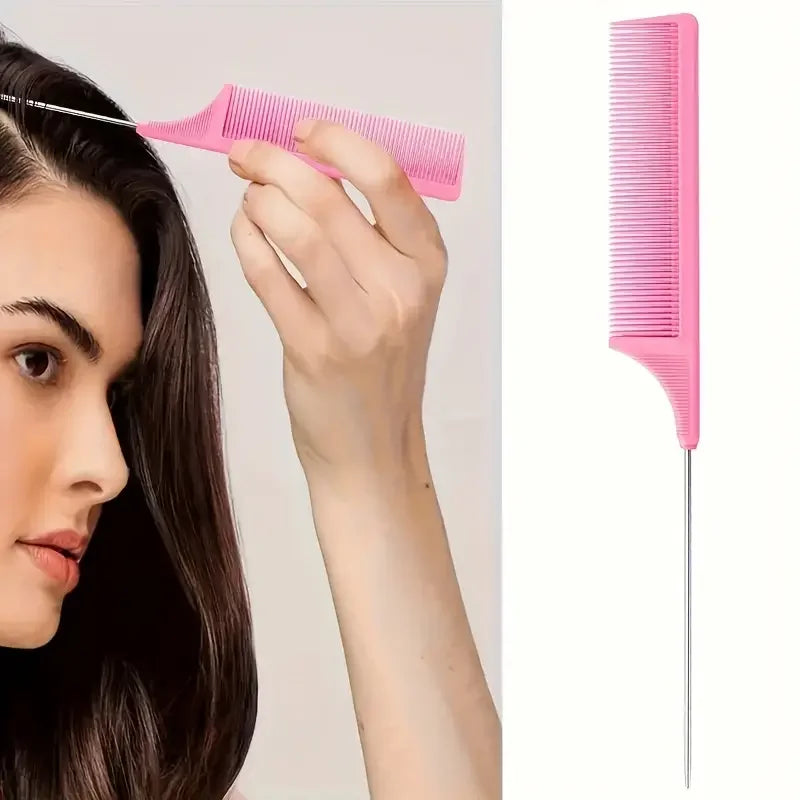 6-Piece Professional Hair Brush Set – Comb, Spray Bottle & Edge Control Tools
