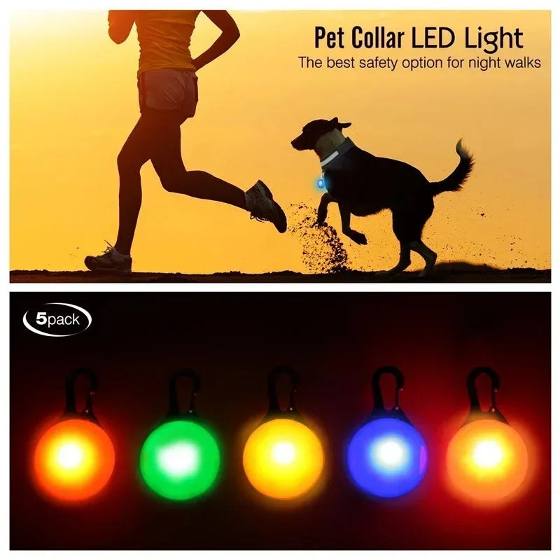 LED Glow Cat Collar Pendant – Night Safety Light for Cats & Dogs