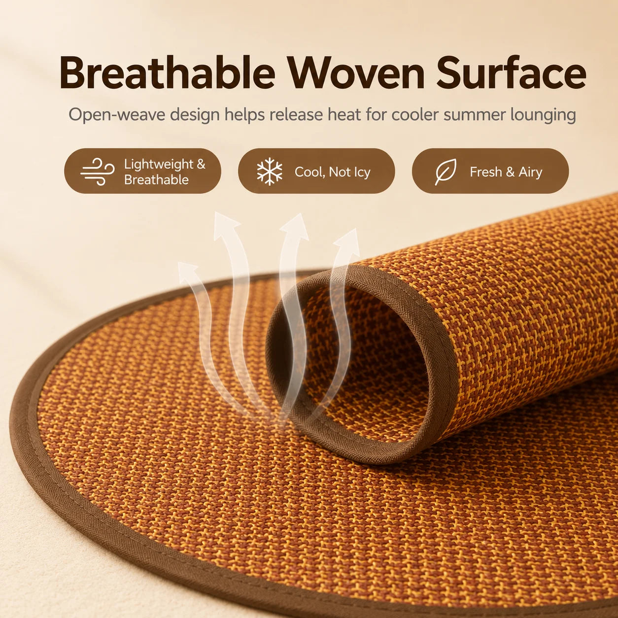 Round Cooling Mat for Cats & Small Dogs – Breathable Washable Pet Pad