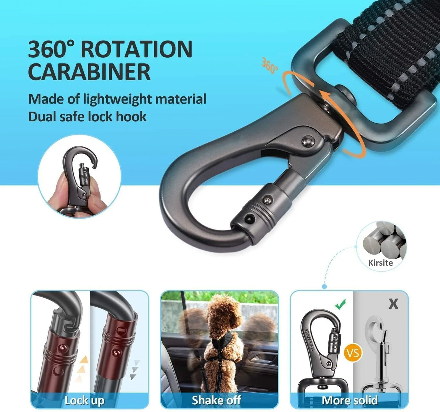 Dog Seat Belt for Car – Adjustable Safety Harness