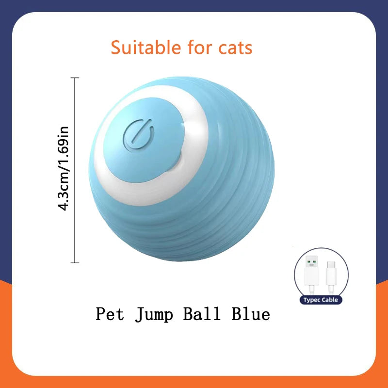 Smart Interactive Cat Toy Ball – USB Auto-Moving Bouncing Pet Toy