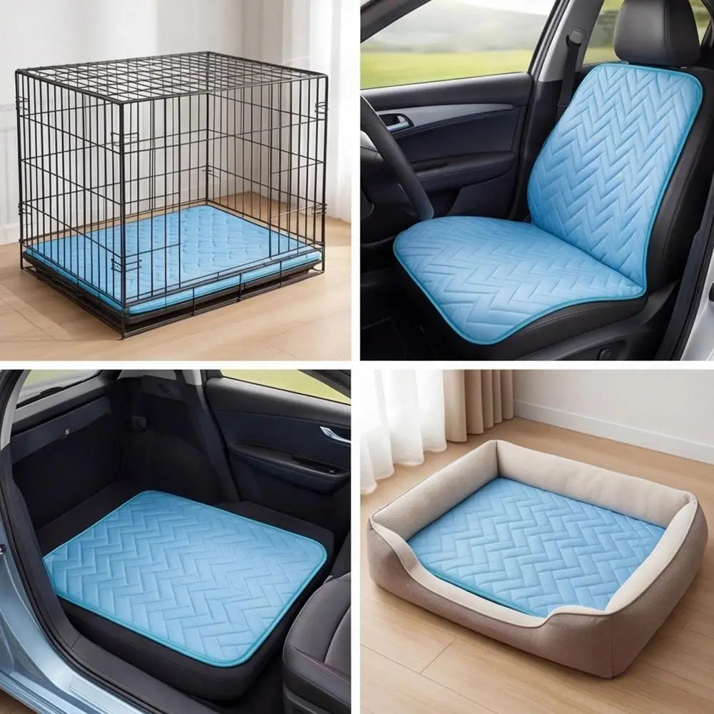 Ice Silk Cooling Mat for Cats – Breathable Self-Cooling Pet Pad