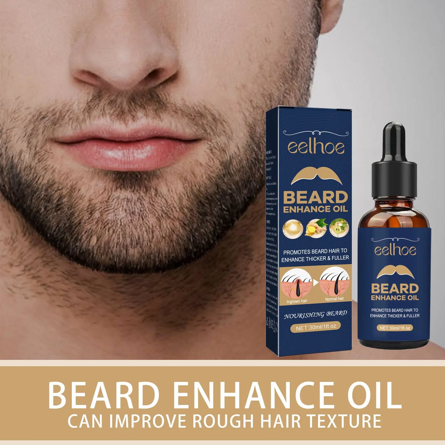 Beard Growth Oil for Men – Nourishing Thickening & Grooming Treatment (30ml)