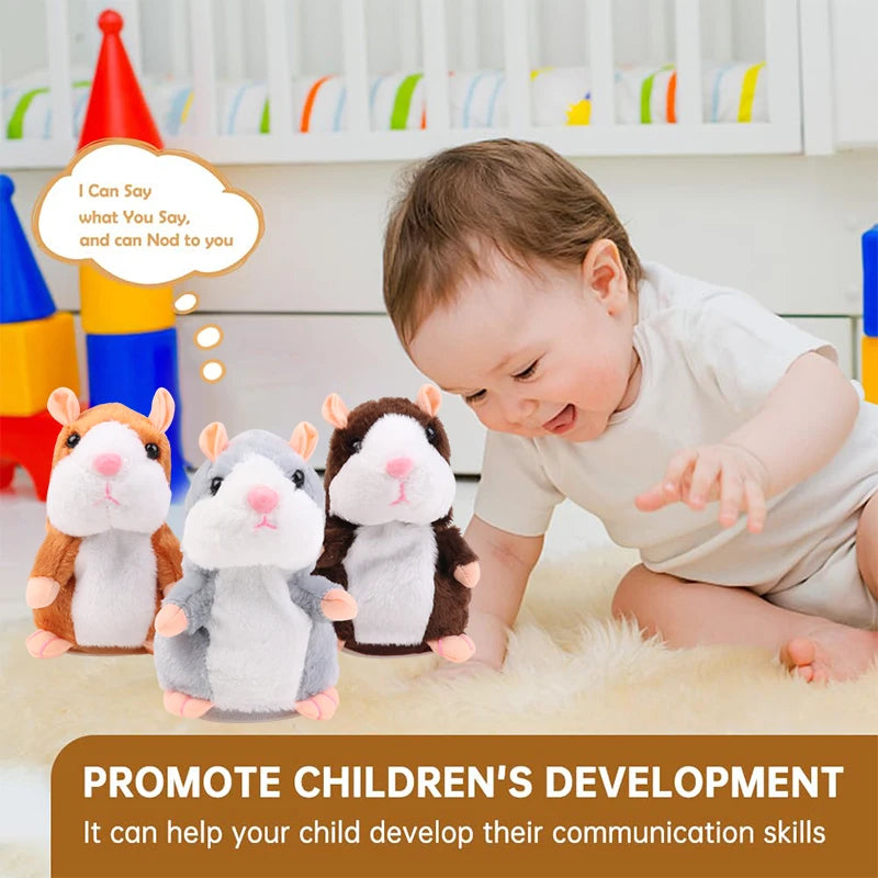 Talking Hamster Plush Toy – Interactive Repeating Stuffed Animal for Kids