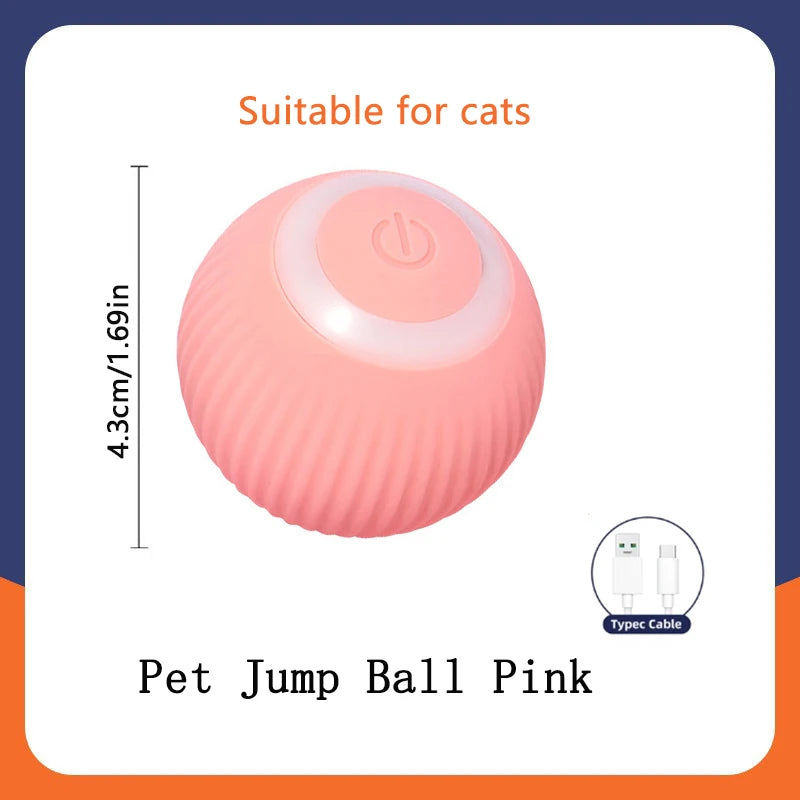 Smart Interactive Cat Toy Ball – USB Auto-Moving Bouncing Pet Toy
