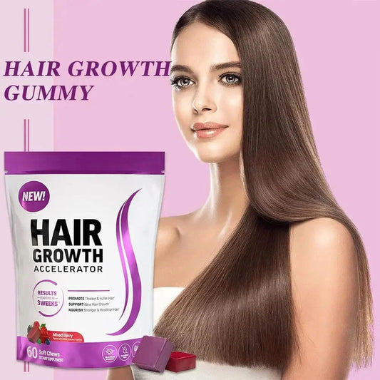 Biotin Collagen Hair Growth Gummies – 60 Pcs