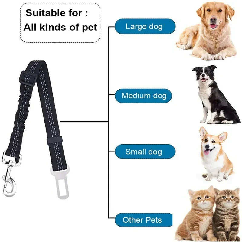 Dog Car Seat Belt – Adjustable Reflective Safety Harness