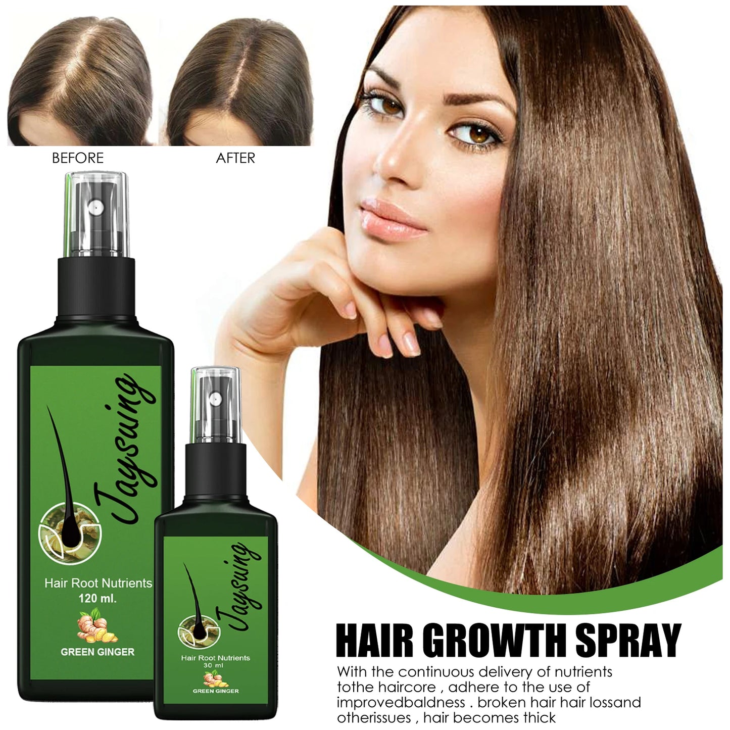Nourishing Hair Care Serum Spray – Scalp Massage, Moisturizing & Smoothing Treatment