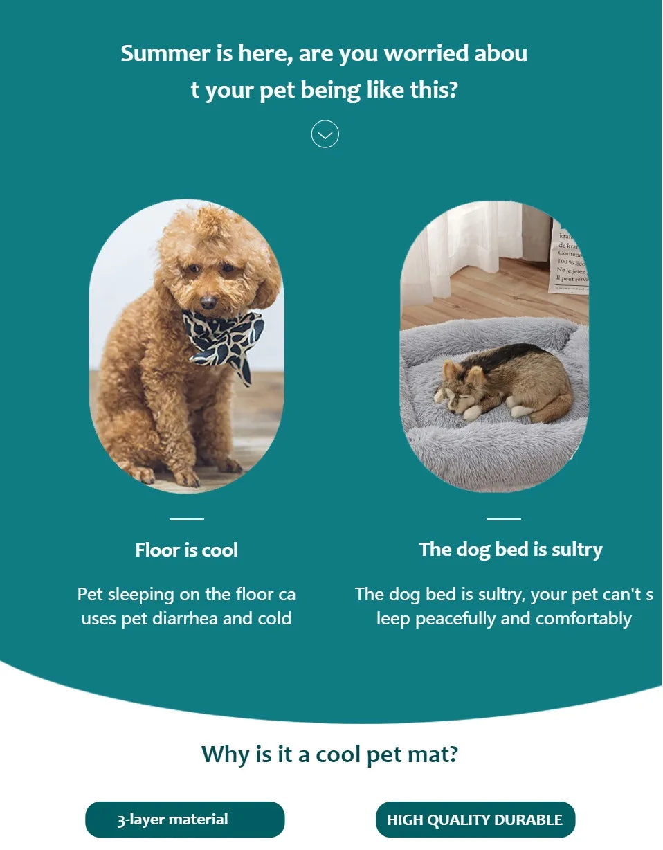 Pet Cooling Mat – Extra Large Summer Cooling Pad for Cats & Dogs