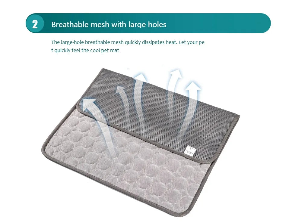Pet Cooling Mat – Extra Large Summer Cooling Pad for Cats & Dogs