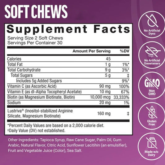 Biotin Collagen Hair Growth Gummies – 60 Pcs