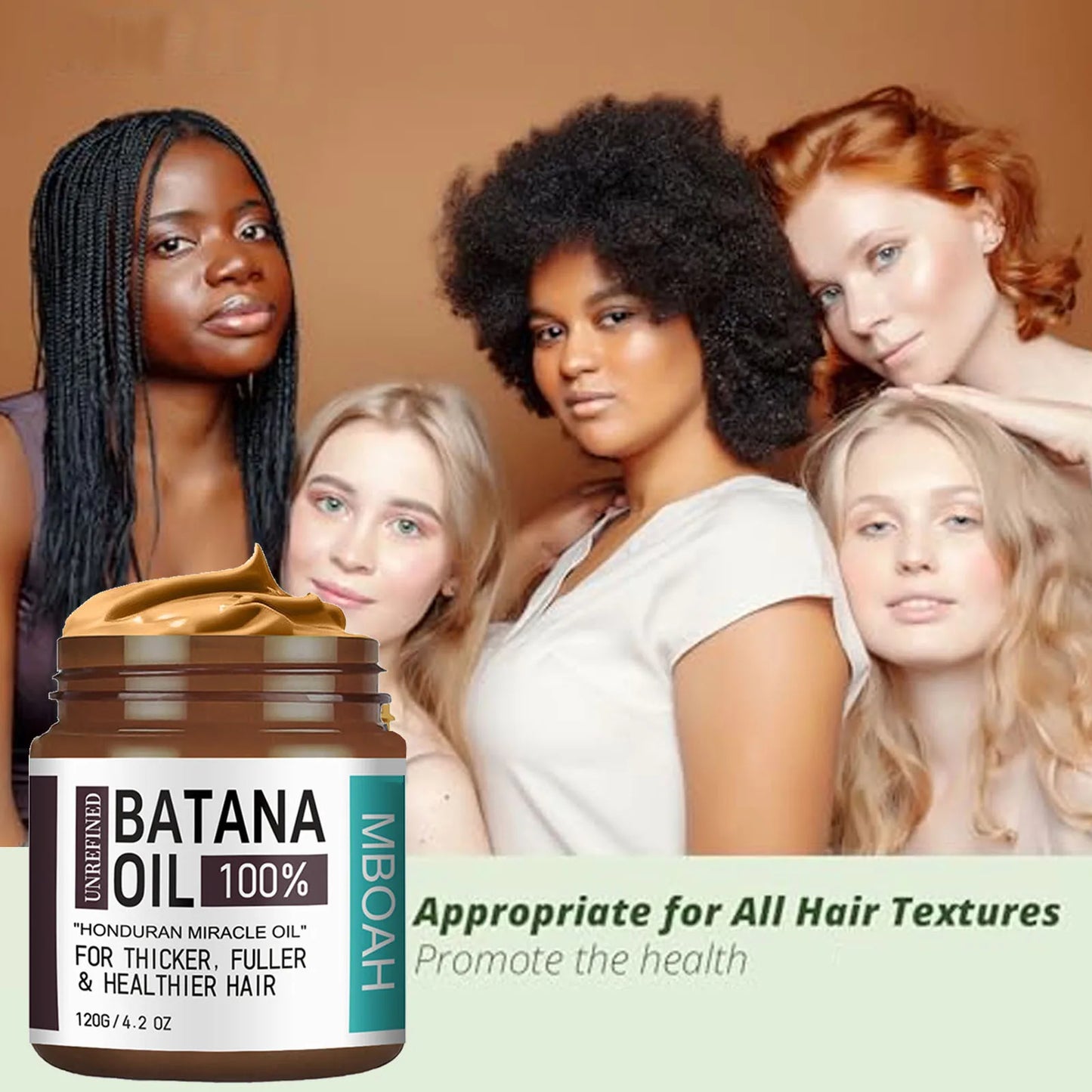 100% Pure Batana Oil – Honduran Hair Nutrition Oil for Fuller, Thicker & Silky Hair (120g)