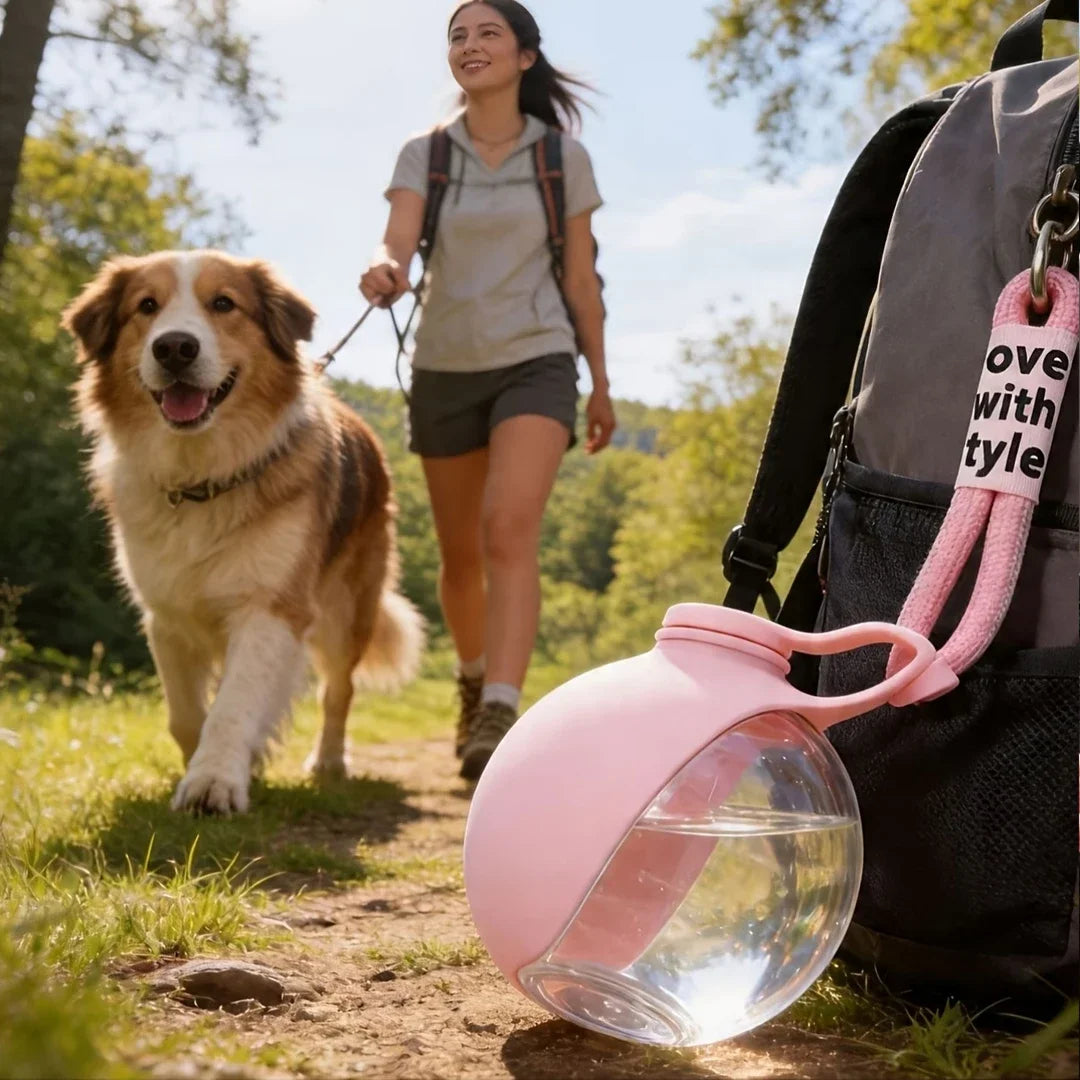 2-in-1 Dog Water Bottle with Collapsible Bowl – Perfect for Outdoor Adventures