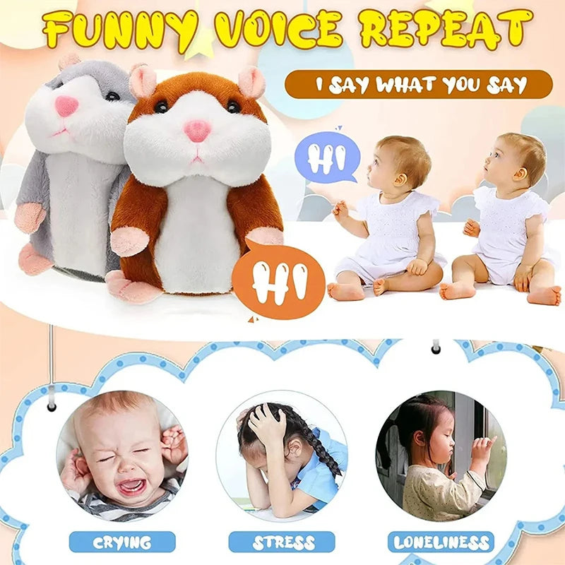 Talking Hamster Plush Toy – Interactive Repeating Stuffed Animal for Kids