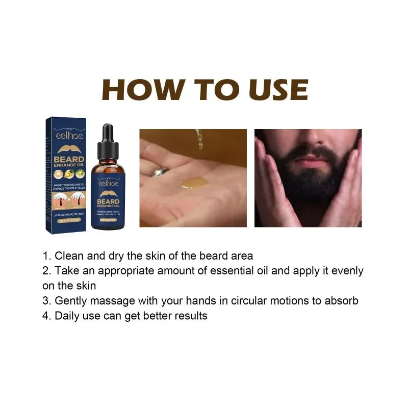 Beard Growth Oil for Men – Nourishing Thickening & Grooming Treatment (30ml)