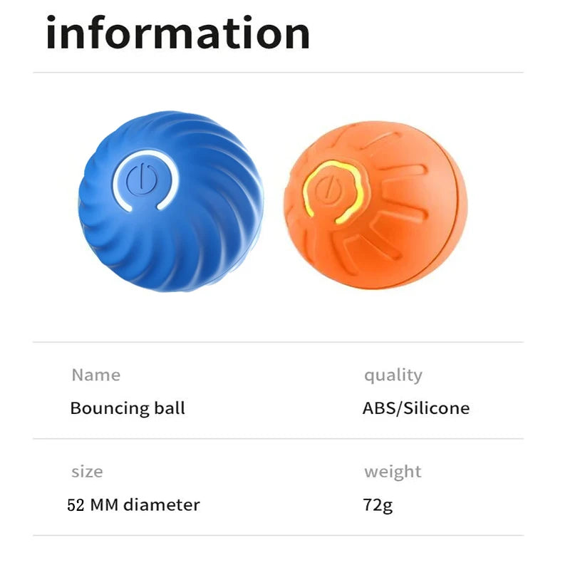 Smart Interactive Cat Toy Ball – USB Auto-Moving Bouncing Pet Toy