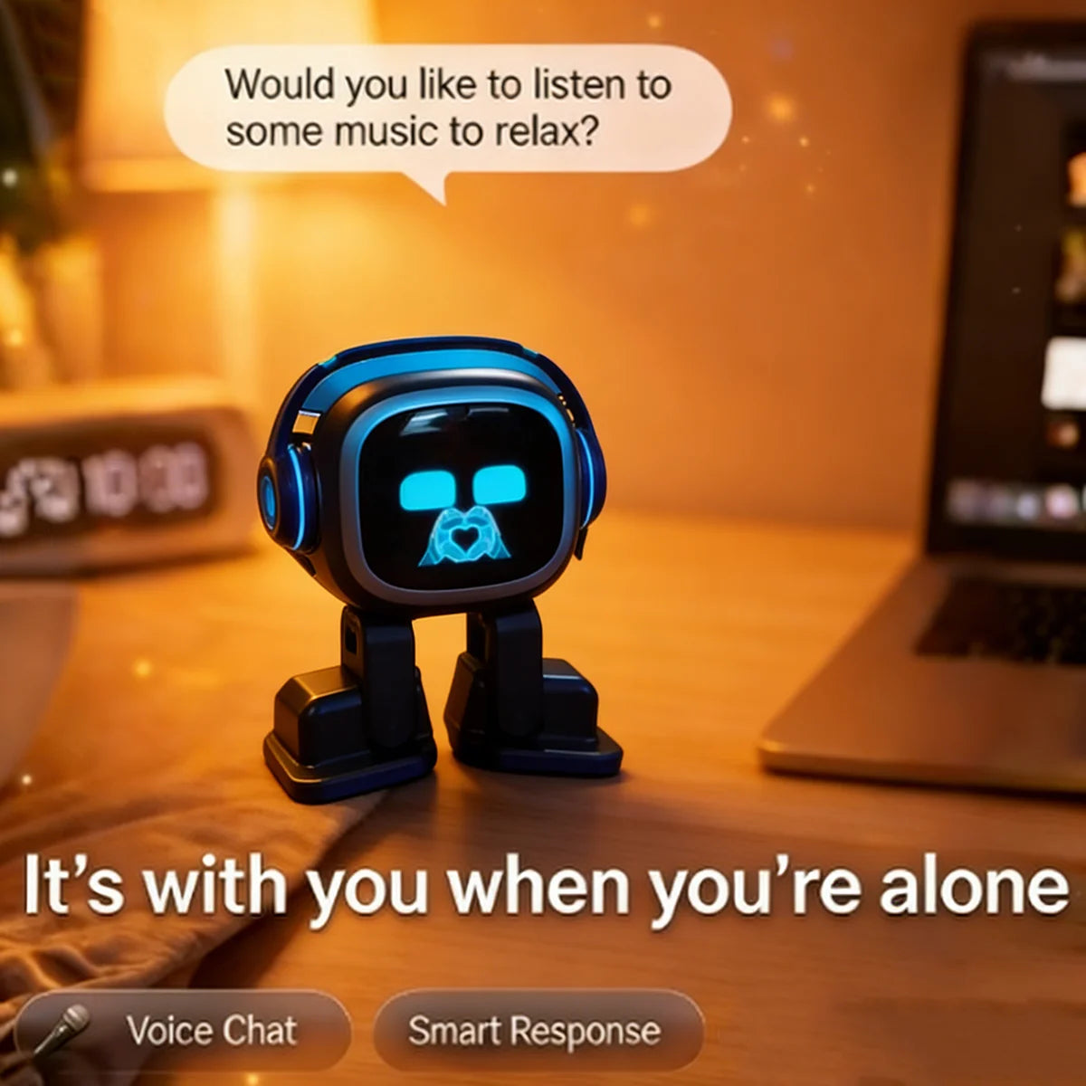 EMO AI Robot – Interactive Smart Desktop Companion with Dancing & Chat
