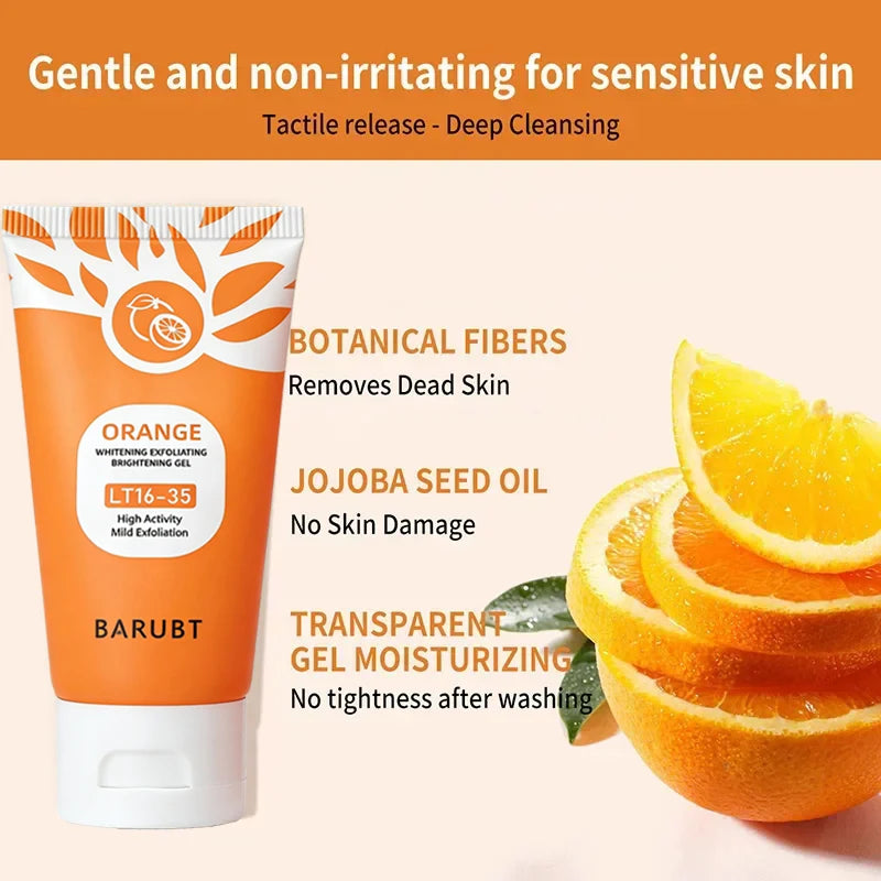 Orange Exfoliating Gel – Gentle Face & Body Scrub (50g)