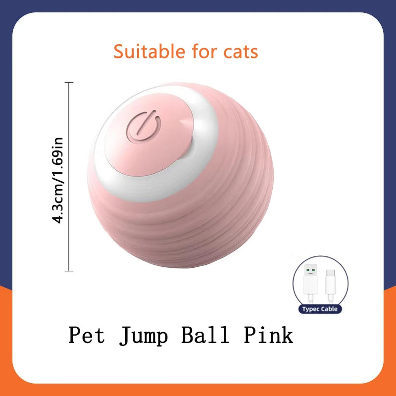 Smart Interactive Cat Toy Ball – USB Auto-Moving Bouncing Pet Toy