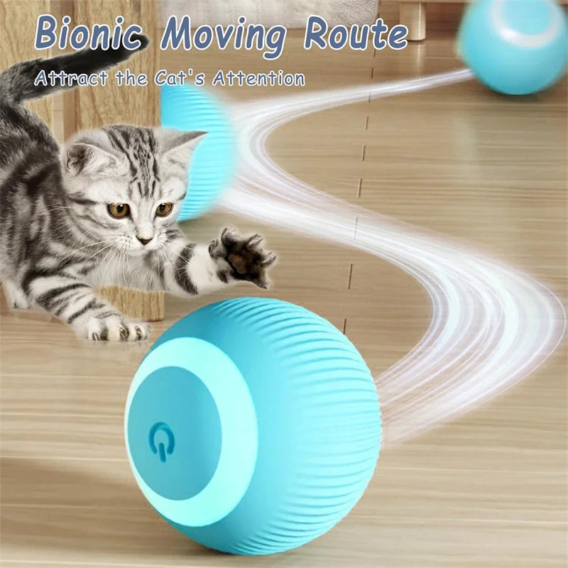 Smart Interactive Cat Toy Ball – USB Auto-Moving Bouncing Pet Toy