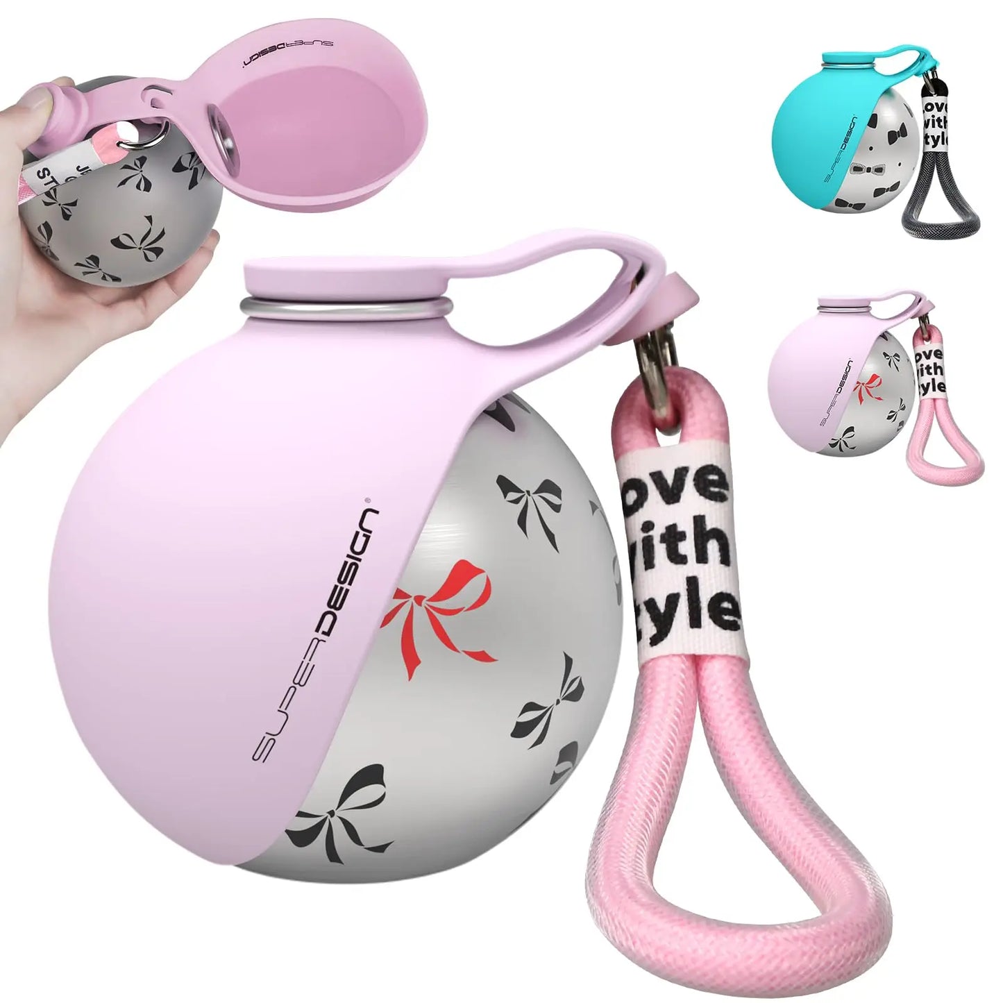 2-in-1 Portable Dog Water Bottle – Leak-Proof, Stainless Steel Travel Bottle with Silicone Bowl